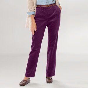 Appleseed's Purple Corduroy Straight Leg Pants Size 10